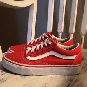 VANS Old Skool Racing Red Skate Shoes